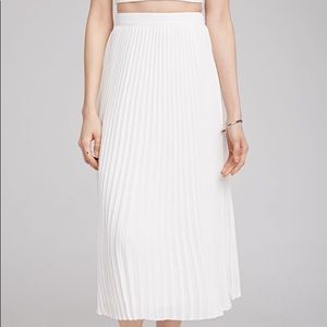 Forever 21 White Midi Skirt